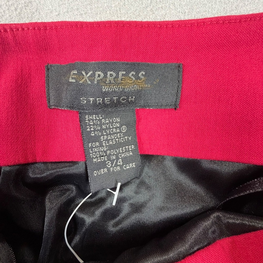 Express Strapless‎ Mini Dress Womens Small Black Red Tie Waist Party NWT - Picture 9 of 11